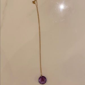 Quartz monogram A necklace